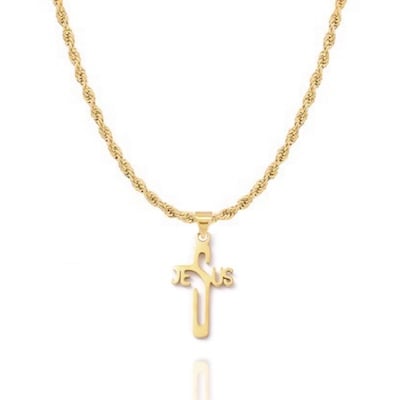 Almighty Jesus Necklace in Gold