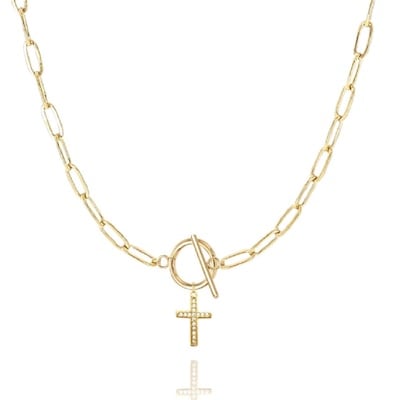 Beloved Toggle Clasp Necklace in Gold