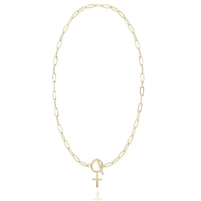 Beloved Toggle Clasp Necklace in Gold